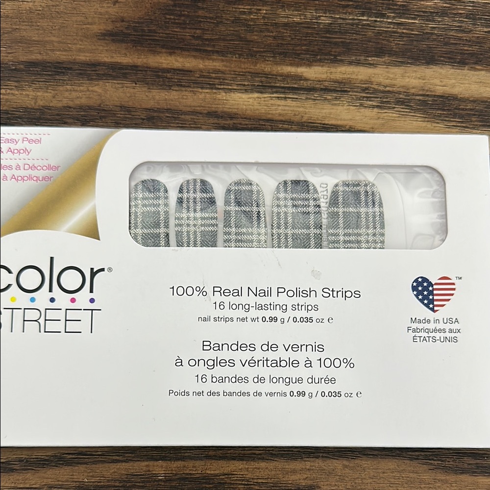 Color Street Plaid Reputation Black/Silver Nail Strips